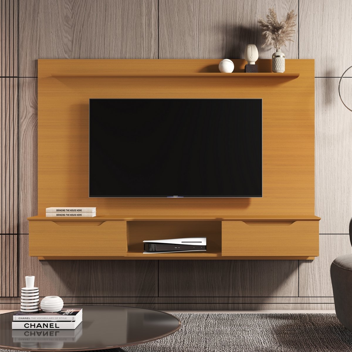 Painel até 65" Studio Cedro - EDN MÓVEIS - Imagem 2