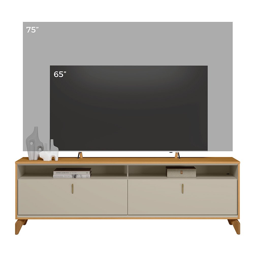 Rack até 75" Dubai 1.8 Tauari/Off White Fosco - LINEA BRASIL - Imagem 12