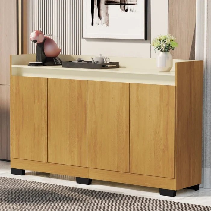 Buffet 4 Portas Real Mel/Pérola - MÓVEIS PRIMUS