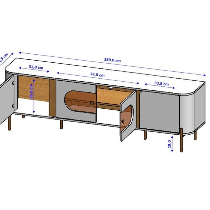 Rack até 75" Juquehy Off White/Naturale - BECHARA - Imagem 4