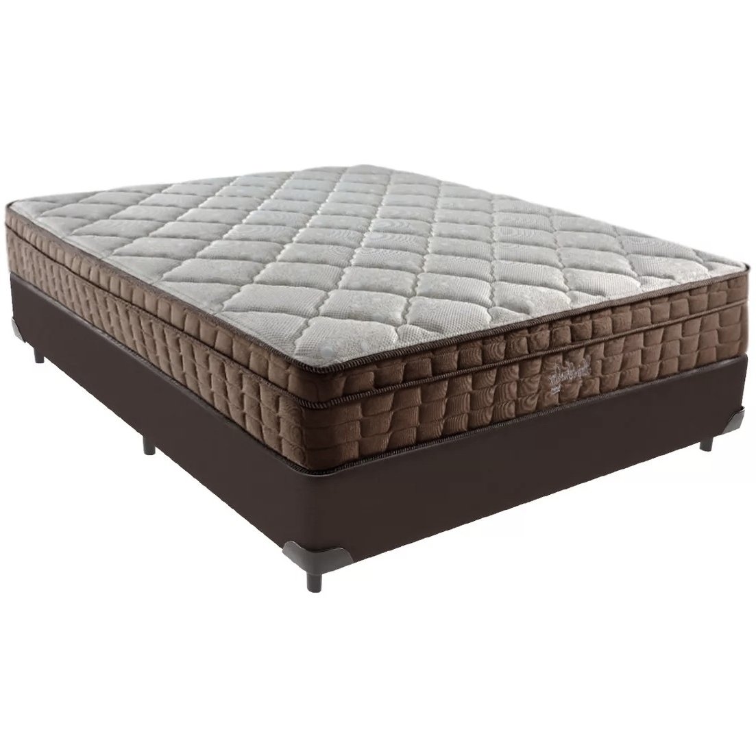Colchão Casal Star One D28/AG D70 + Base Box Simples Corino Marrom – ANJOS COLCHÕES + ALTO NÍVEL CAMAS E COLCHÕES - Imagem 2