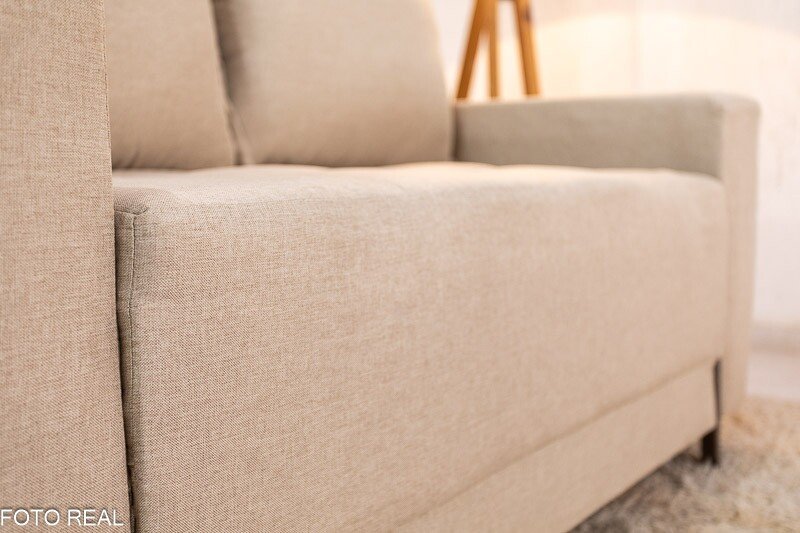 Sofá 2 lugares 8100 1.55m Linho Bege 24 - Imagem 4