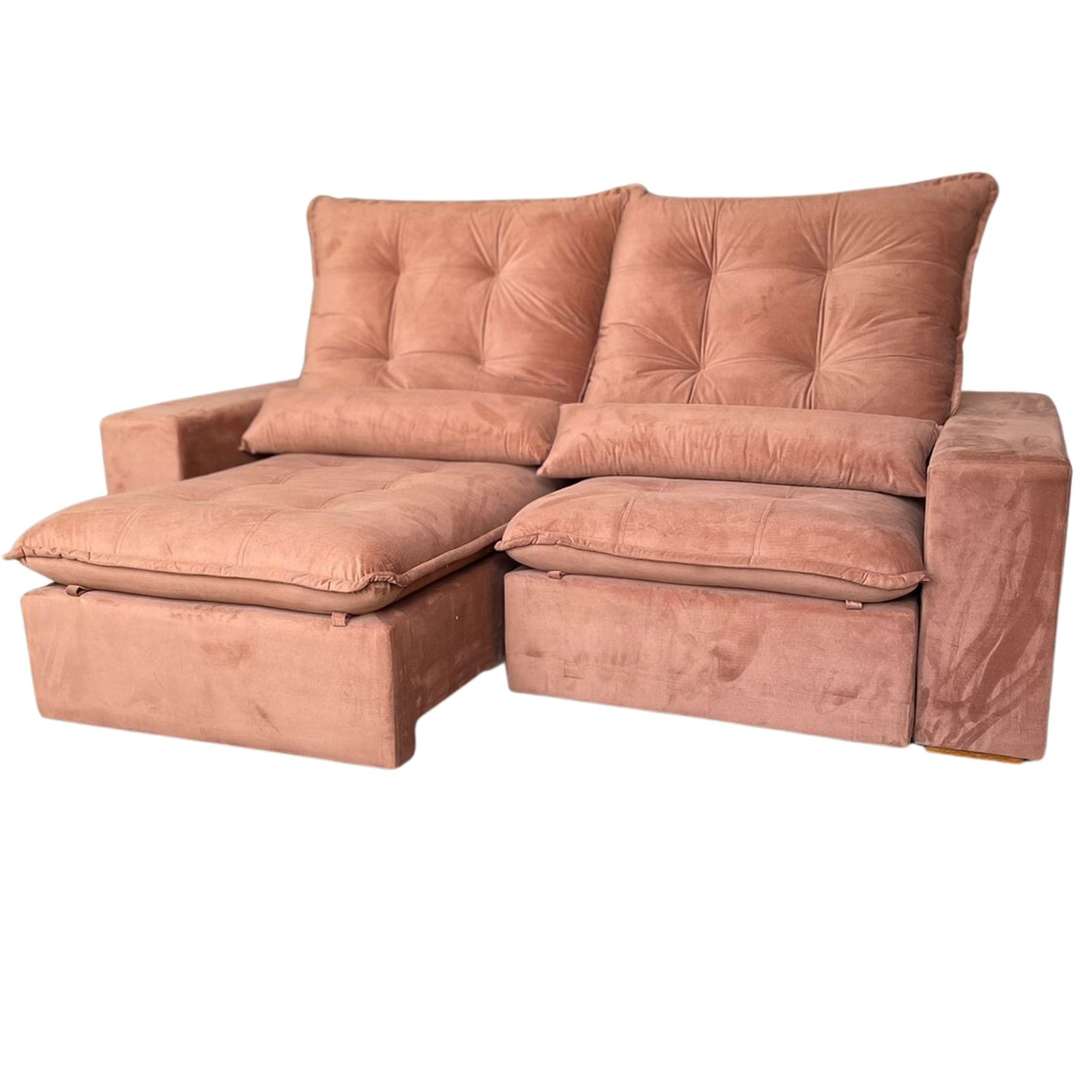 Sofá Retrátil e Reclinável Malu 2,50 m Ferrugem – D’VITRINE ESTOFADOS(PROMOÇÃO) - Imagem 2