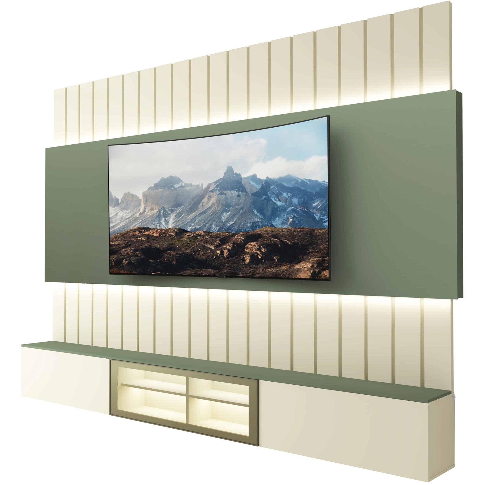 Home Suspenso até 85″ Soberano Reflecta 230 Off White/Verde Floresta – GELIUS - Imagem 5