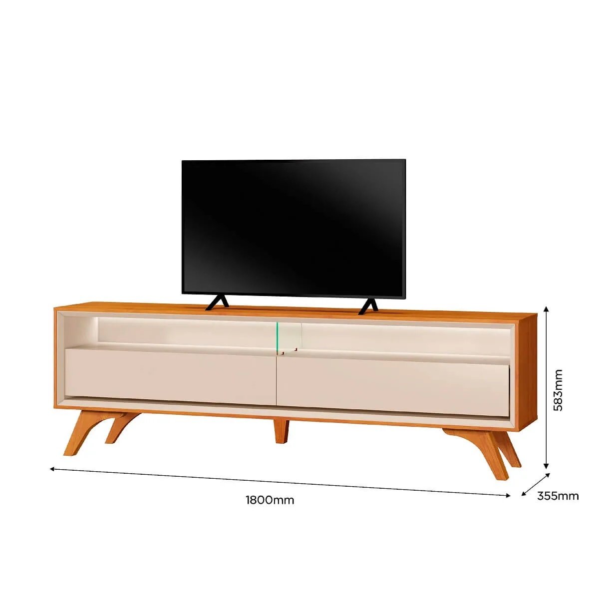 Rack até 75" Viena Naturale/Off White - MAVAULAR - Imagem 6