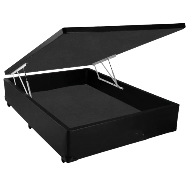 Base Box Casal Baú Corino Preto - ALTO NÍVEL CAMAS E COLCHÕES - Imagem 3