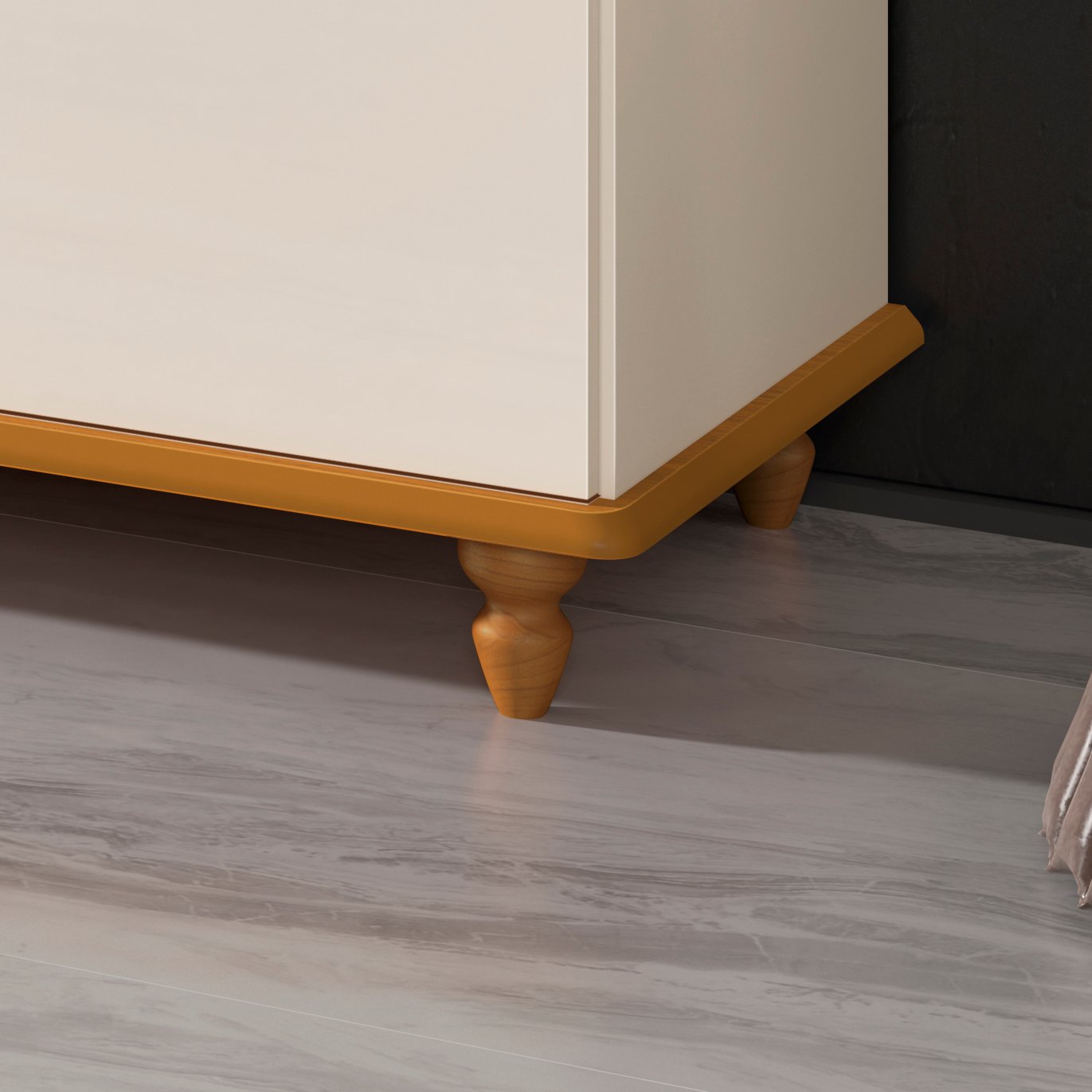 Buffet 4 Portas Açores Off White/Cedro - EDN MÓVEIS - Imagem 4