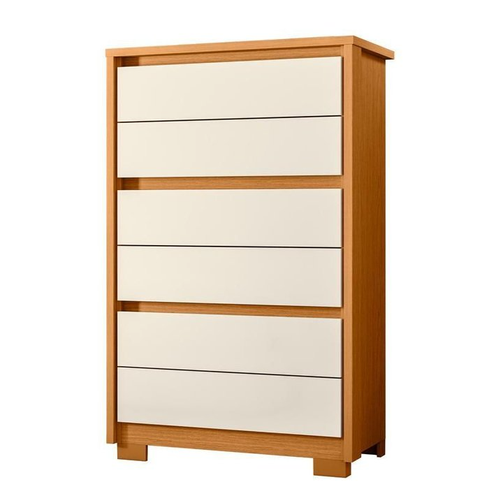 Cômoda 6 Gavetas Unno Cinamono/Off White - MÓVEIS ALBATROZ - Imagem 2