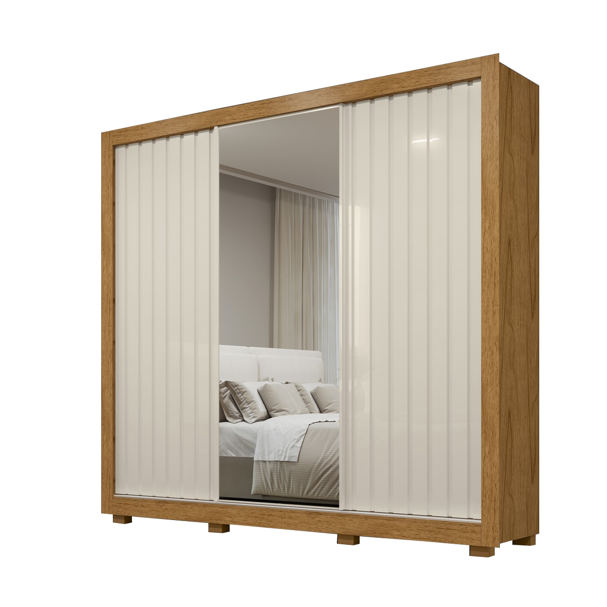 Guarda-Roupa Teresópolis 2,25 m Cinamono/Areia - RUD RACK - Imagem 3