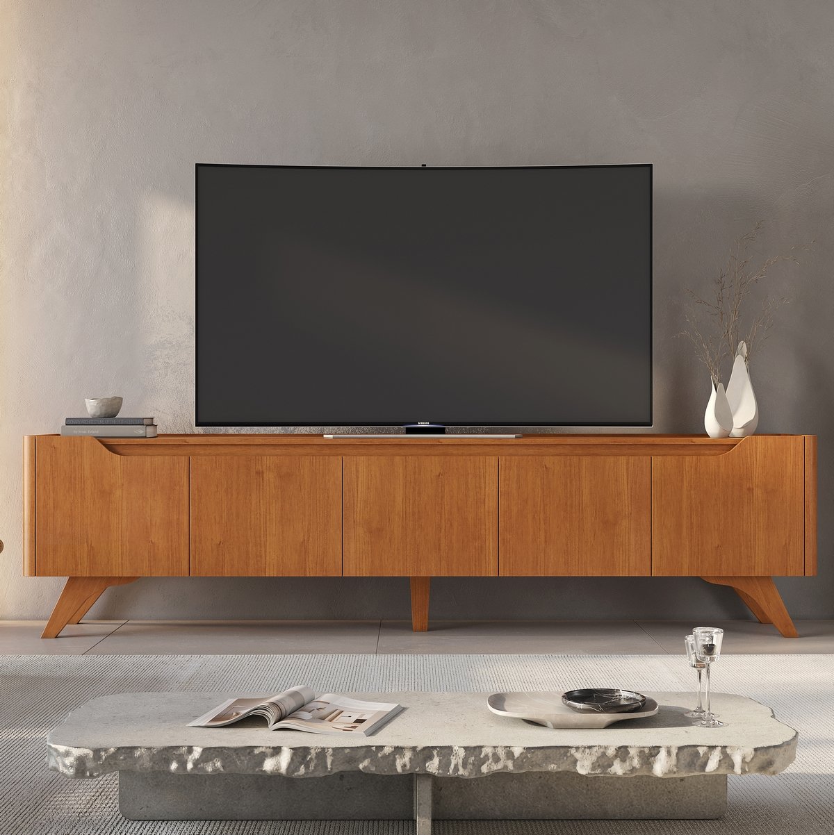 Rack até 75" Atenas 220 Naturale - MAVAULAR - Imagem 2