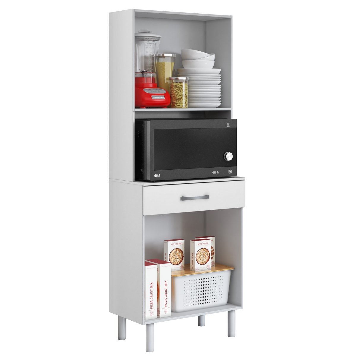 Paneleiro/Kit Cozinha 4P1G Balli Branco - ARAMÓVEIS - Imagem 2