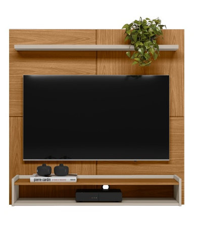 Painel Home até 50" Creta Nature/Off White - LINEA BRASIL - Imagem 9