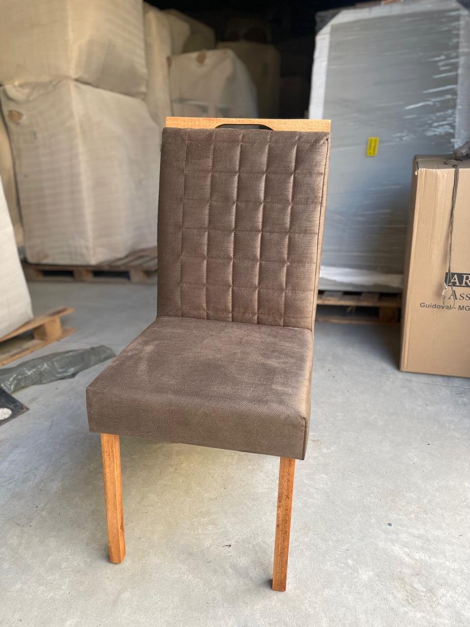 Kit 2 Cadeiras Pandora 01 Imbuia Mel/Veludo Marrom 134 - CARVALHO DECOR - Imagem 3