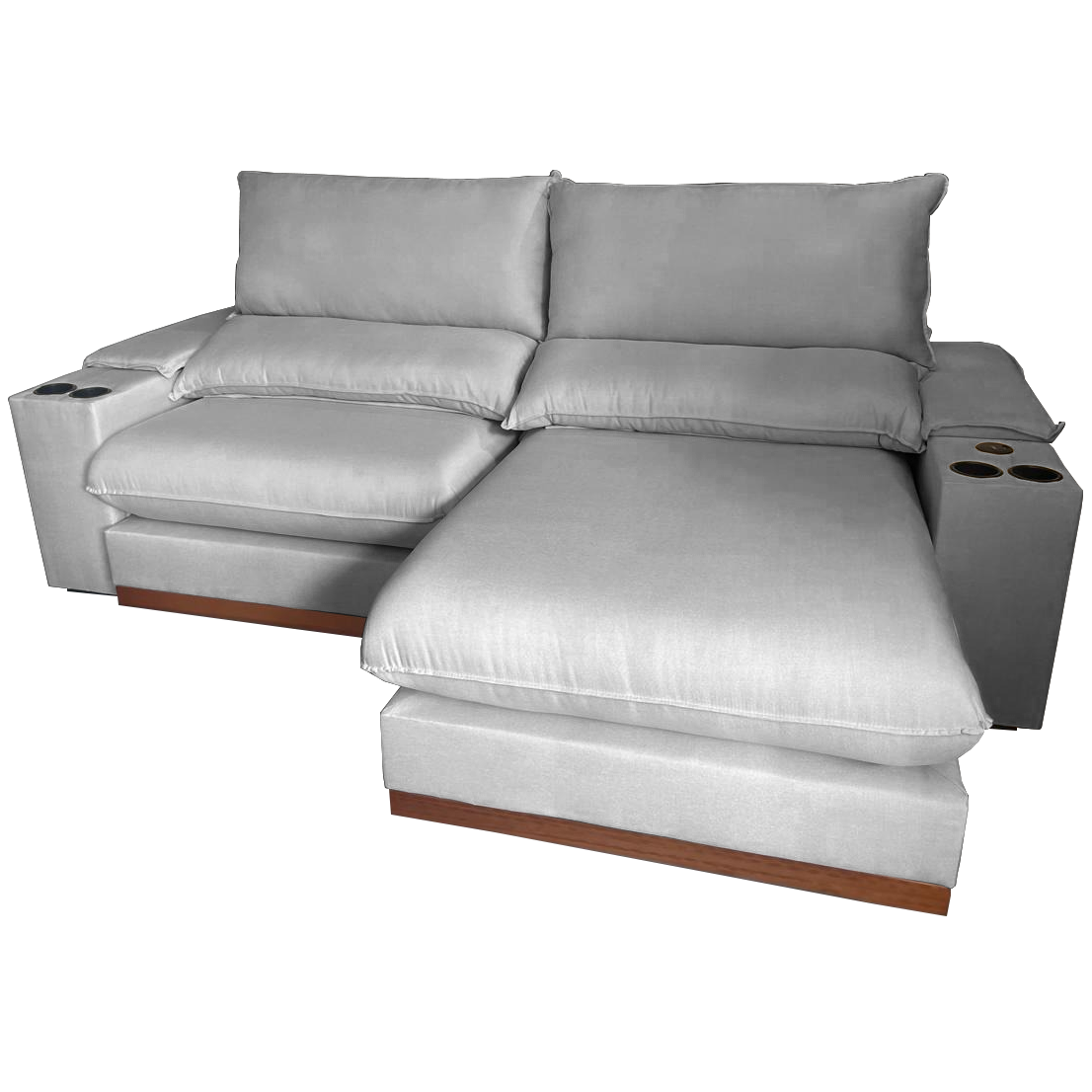 Sofá Retrátil e Reclinável Grazi 2,50 m Linho Cinza 3125 - UNIART ESTOFADOS - Imagem 5