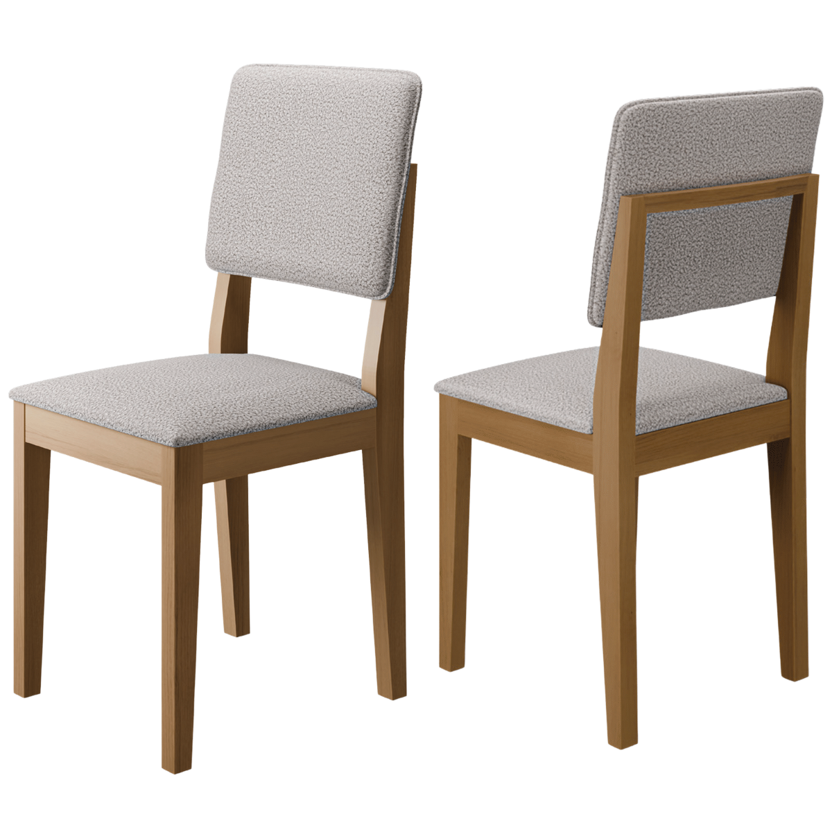 Kit 2 Cadeiras Pérola Imbuia/Linho Cinza Prata - DOBUÊ MOVELARIA - Imagem 5