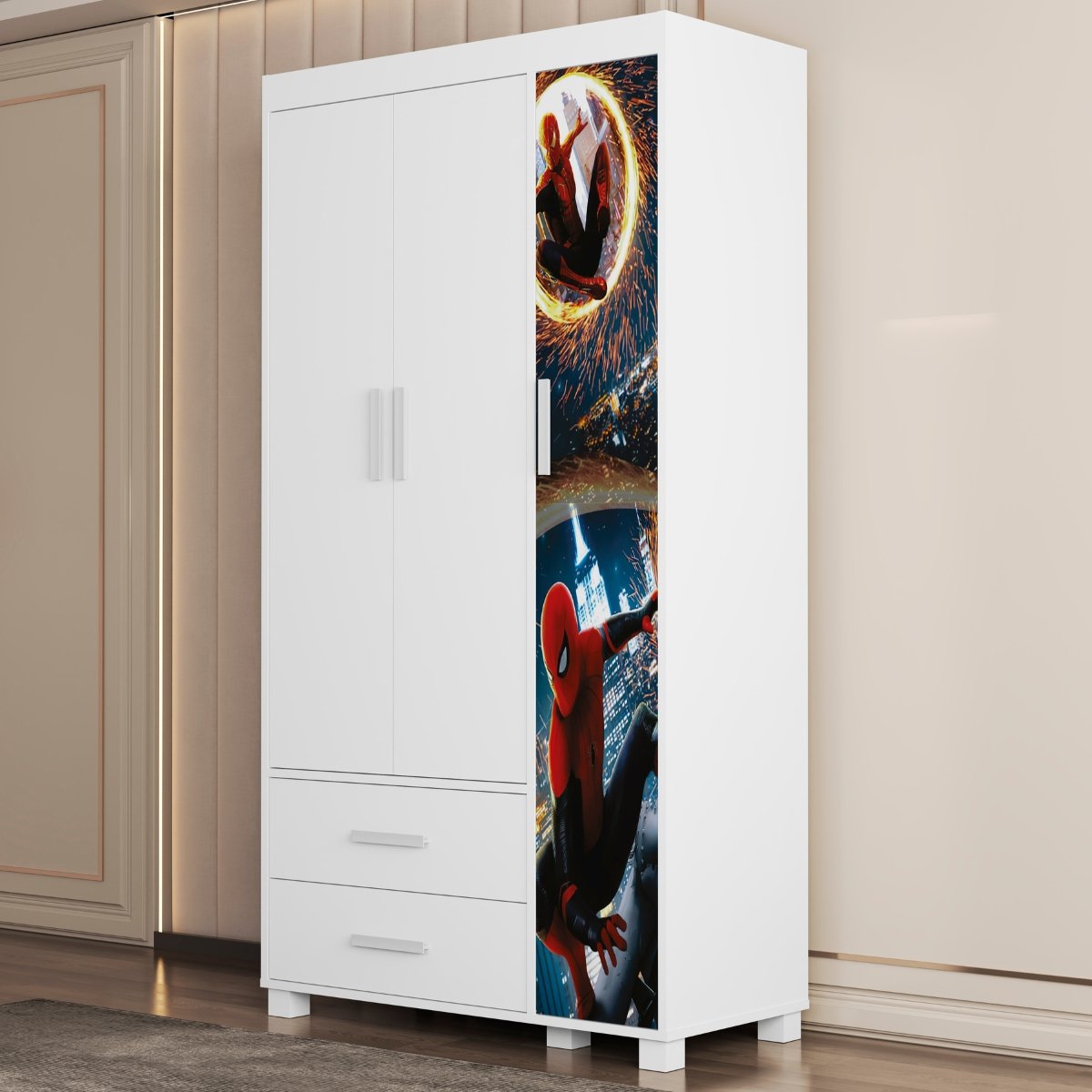 Guarda-Roupa 3 Portas Lívia 0,89 m (Menino) Homem-Aranha 14 – MADEC/VJ MÓVEIS