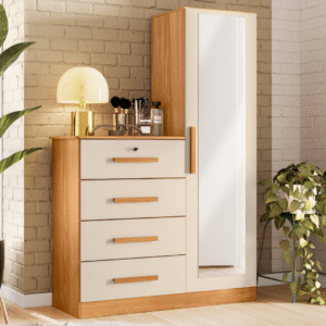 Cômoda Belize Plus Carvalho Grife/Off White - MÓVEIS ALBATROZ