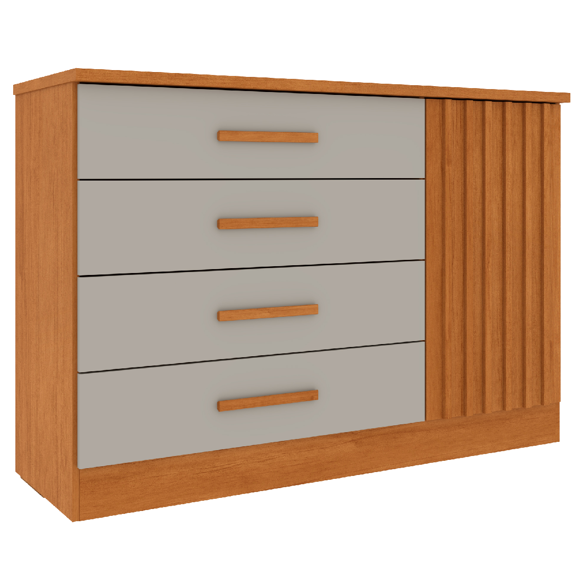 Cômoda Barcelona/Montserrat Ripado Cinamono/Off White - TCIL - Imagem 4