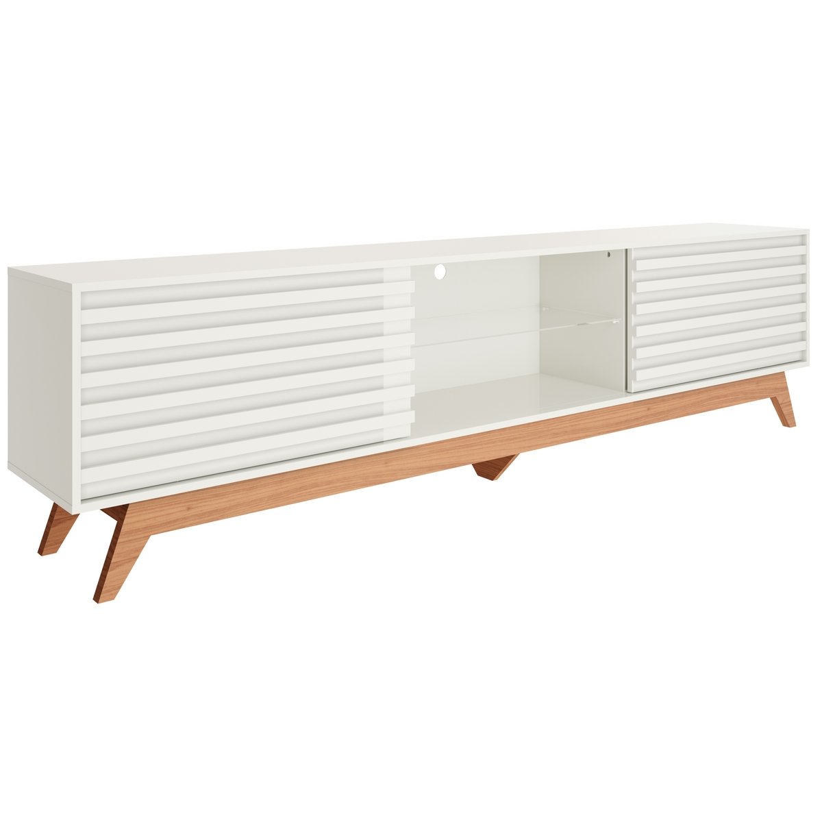 Rack até 60" R515 Off White/Freijó - DALLA COSTA - Imagem 5