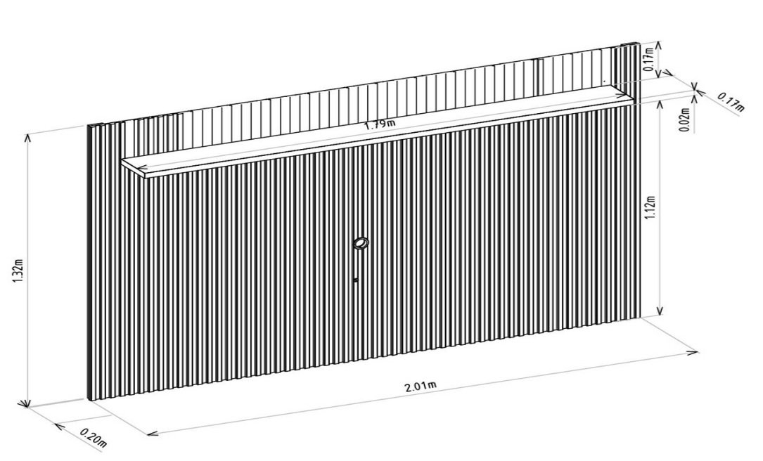 Painel até 75" Gênova 2.0 Nature Fosco - LINEA BRASIL - Imagem 2