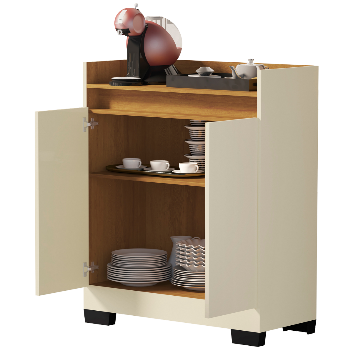 Buffet 2 Portas Real Pérola/Mel - MÓVEIS PRIMUS - Imagem 4