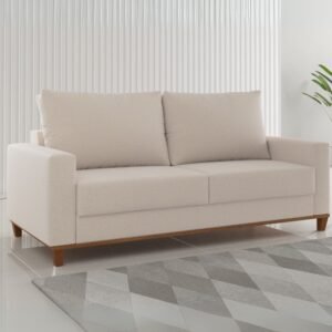 Sofá Living Palazo/Felícia 1,80 m Linho Bronze - VIERO MÓVEIS