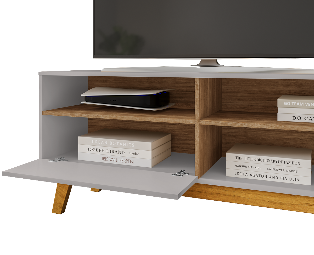 Rack até 55" Paládio Off White/Cinamomo – BECHARA - Imagem 6