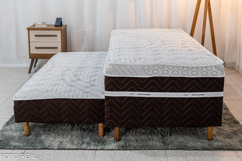 Cama Box Solteiro Livina Molas Ensacadas + Cama Auxiliar Orthoside - Imagem 2