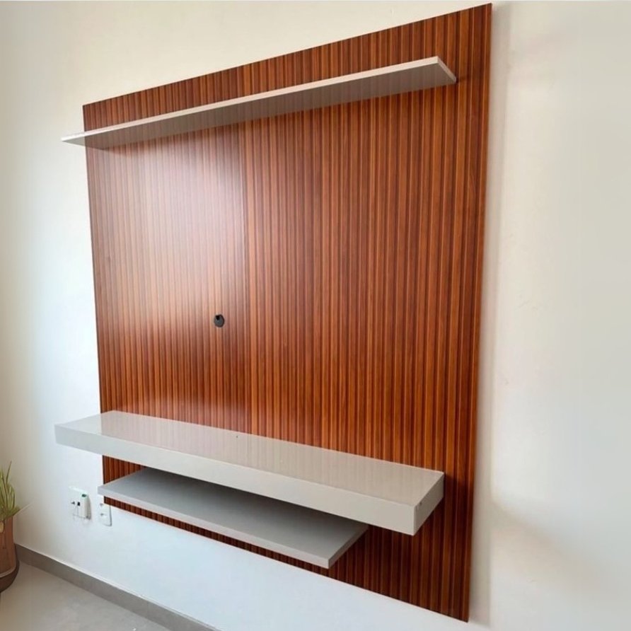 Painel até 60" Leme Ripado/Off White - BECHARA - Imagem 2