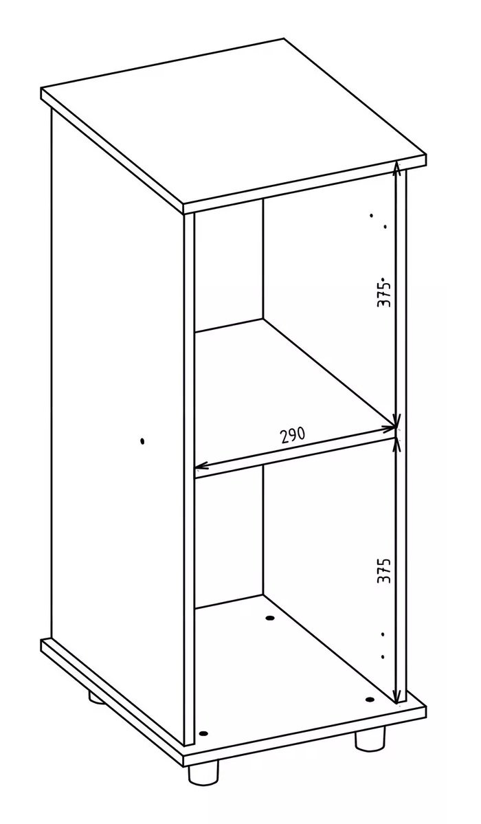 Balcão Simples Isis Carvalho Nature - NICIOLI - Imagem 4