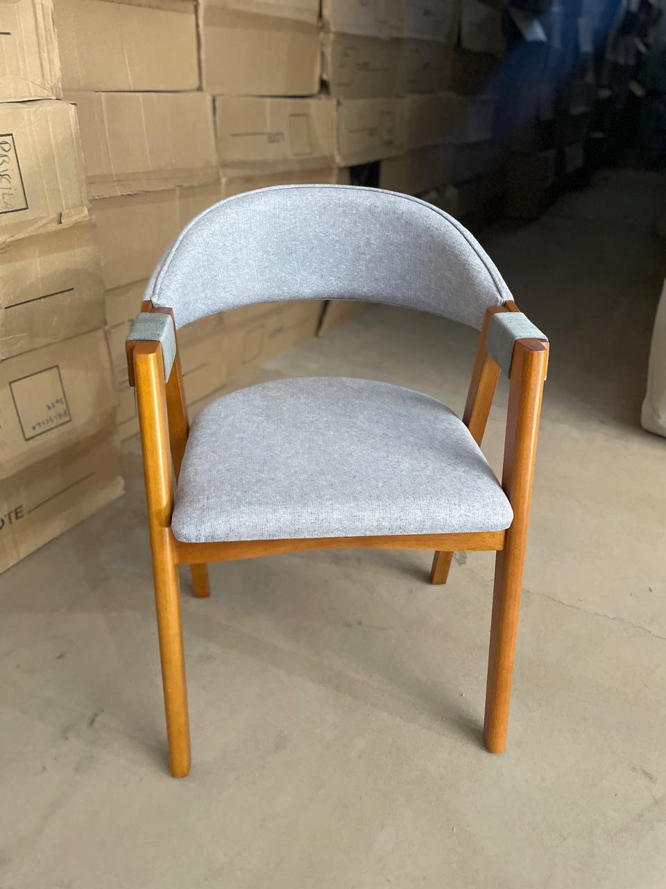 Kit 2 Cadeiras Ravenna Castanho/Linho Cinza - GARDIM MÓVEIS - Imagem 6