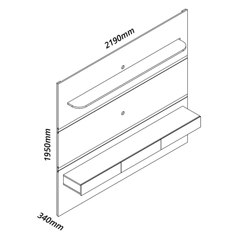 Home até 85" Royal 220 Off White - GELIUS - Imagem 3