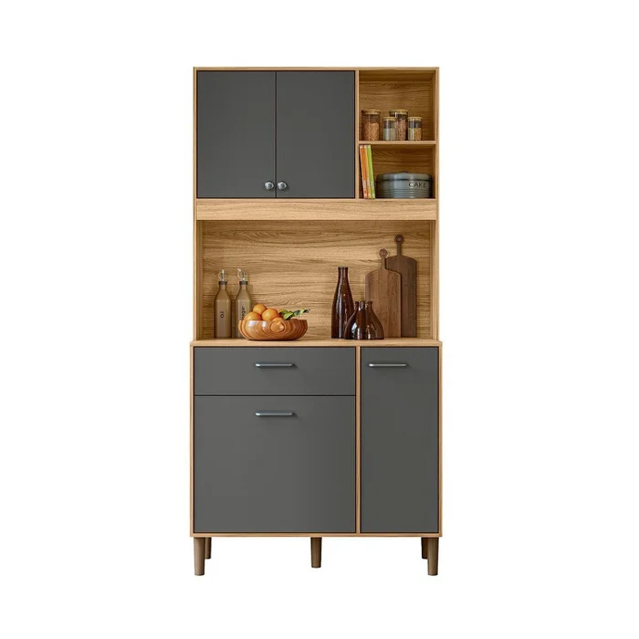 Kit Cozinha Erva Doce 90 Freijó/Chumbo - NICIOLI - Imagem 2