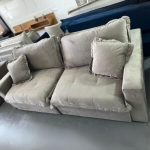 Sofá Retrátil S-100 2,30 m Veludo Capuccino 1192 – SUPREMA ESTOFADOS(PROMOÇÃO)