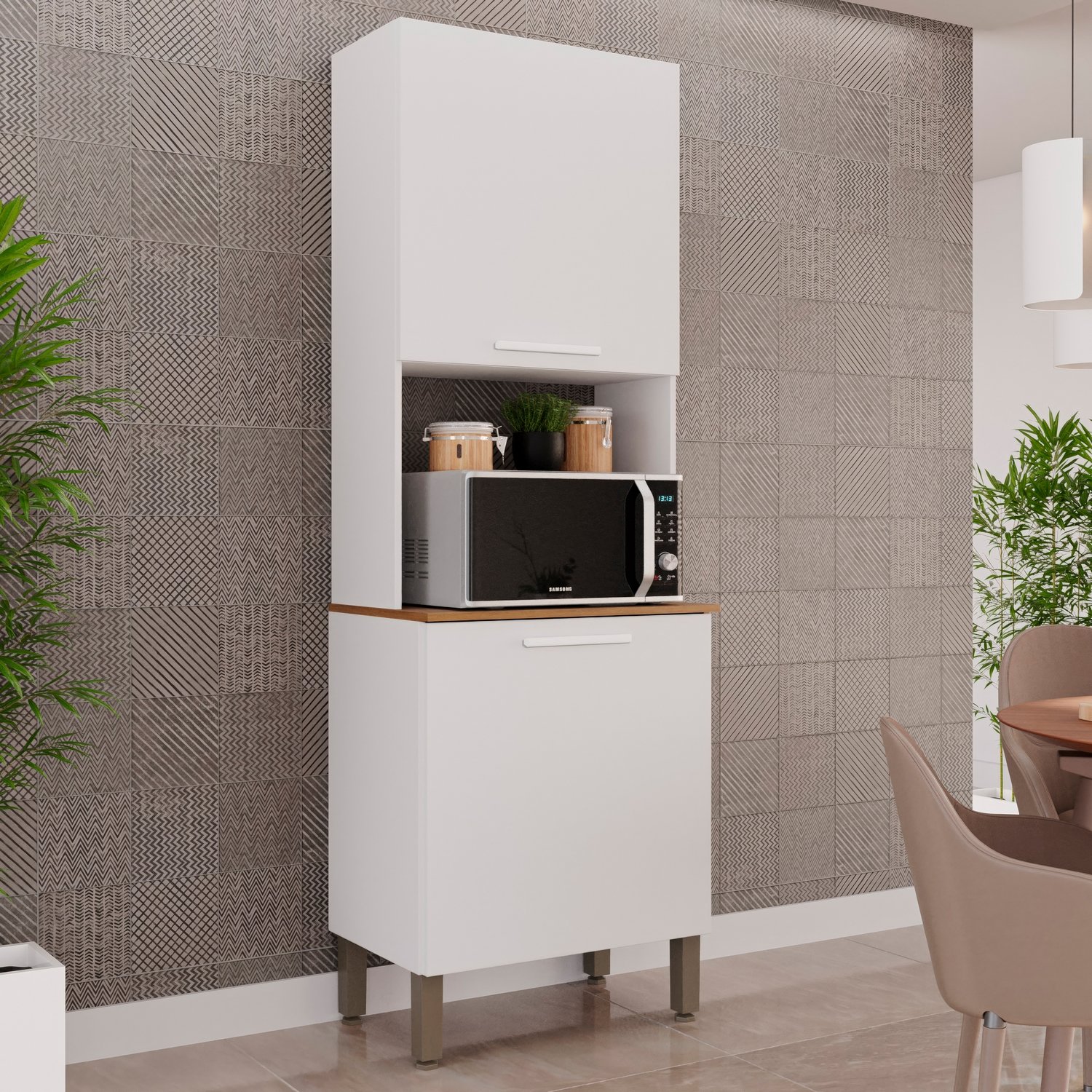 Paneleiro/Torre Quente New Valência Branco - SALLÊTO