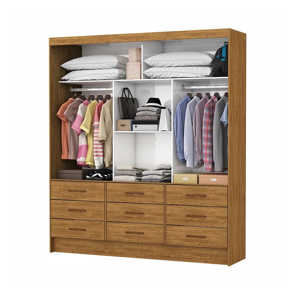 Guarda-Roupa 3 Portas Sevilha (Sem espelho) 1,62 m Cinamomo - CARIOCA MÓVEIS - Imagem 5