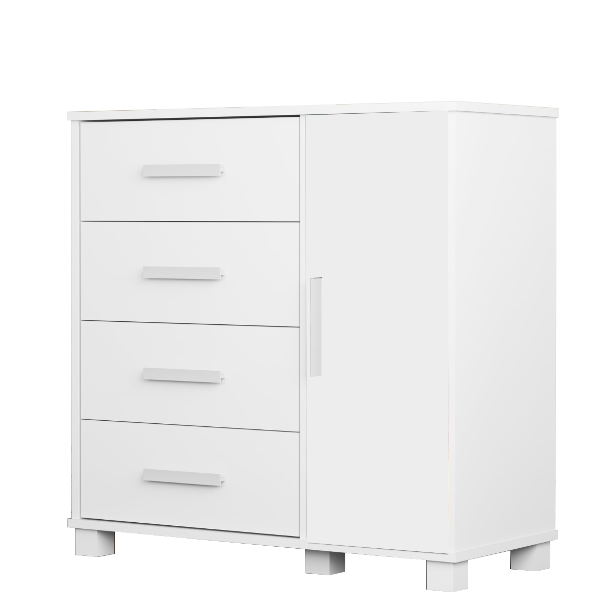 Cômoda 4 Gavetas com Sapateira Lívia Branco(Sem adesivo) – MADEC/VJ MÓVEIS - Imagem 3