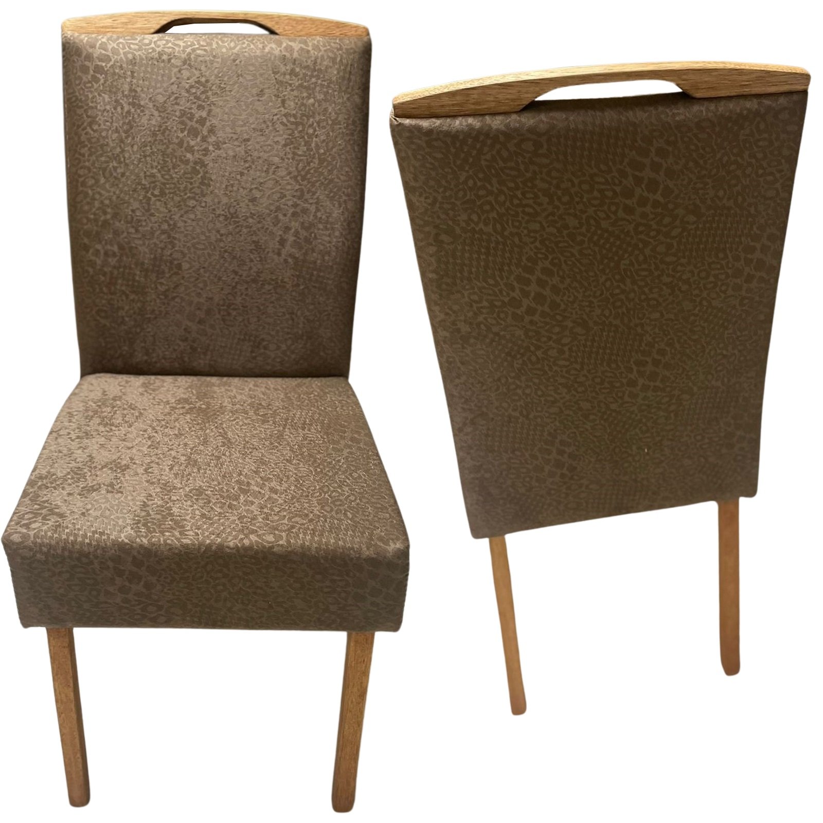 Kit 2 Cadeiras Priscila Imbuia Mel Veludo Marrom 1011 – CARVALHO DECOR - Imagem 2