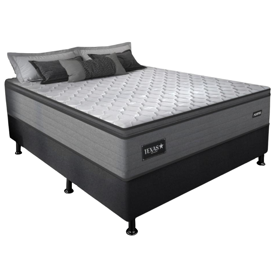 Colchão Casal Texas D28 + Base Box Simples Corino Preto – GAZIN COLCHÕES + ALTO NÍVEL CAMAS E COLCHÕES - Imagem 5