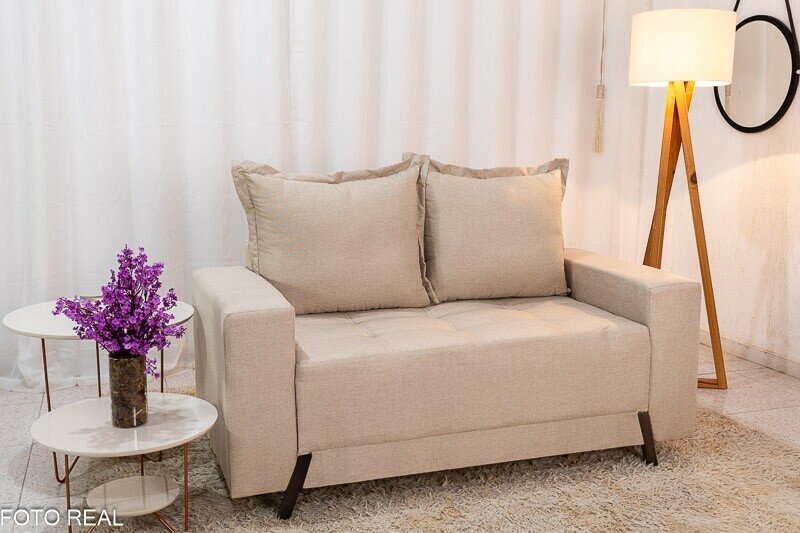 Sofá 2 lugares 8100 1.55m Linho Bege 24