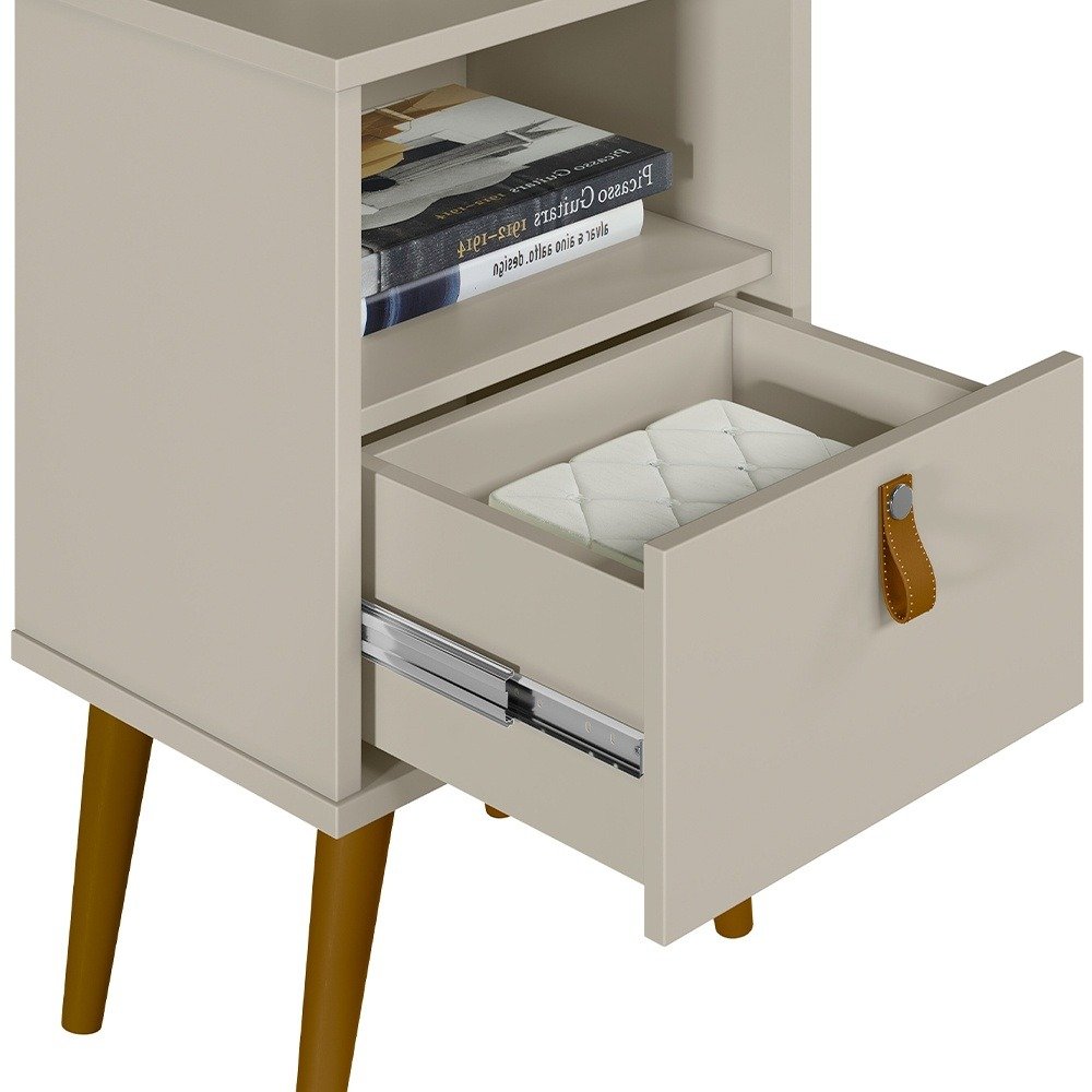 Mesa de Cabeceira Búzios Off White - LINEA BRASIL - Imagem 2