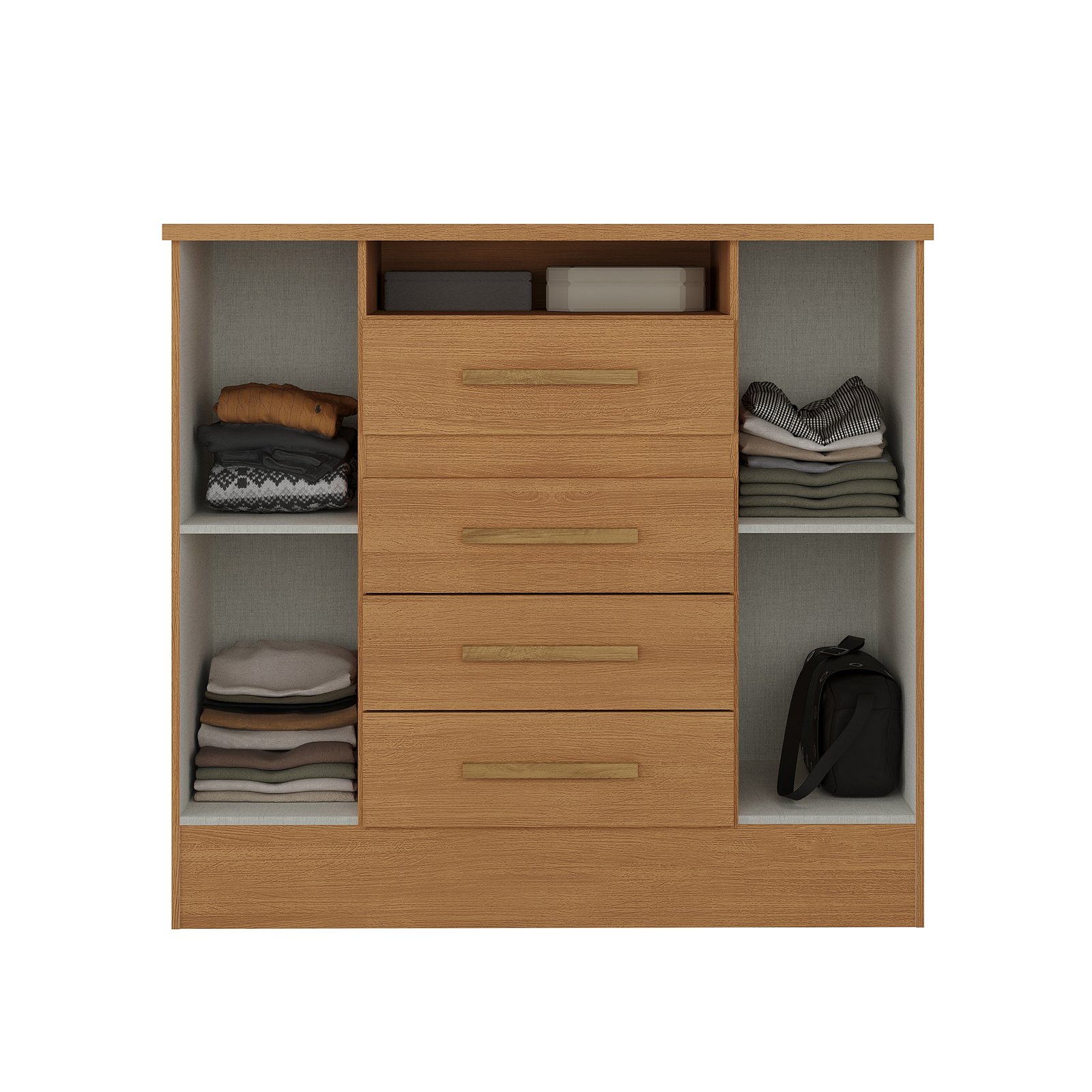 Cômoda 4 Gavetas e 2 Sapateiras Laguna 50CO2430 Cinamomo - RODIAL MÓVEIS - Imagem 2