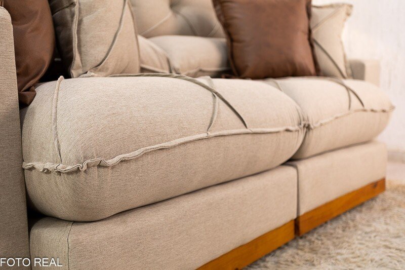 Sofá Retrátil Reclinável Gran Bello 2.00m Linho Bege - Molas Ensacadas - Imagem 7
