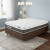 Colchão Casal Prime Light 30 cm D28 + Base Box Simples Corino Marrom – ORTHOPRIME + BIOSTAR