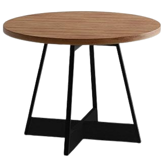 Mesa Átria 1594 Redonda 100 Preto/Nogal - CARRARO MÓVEIS - Imagem 5