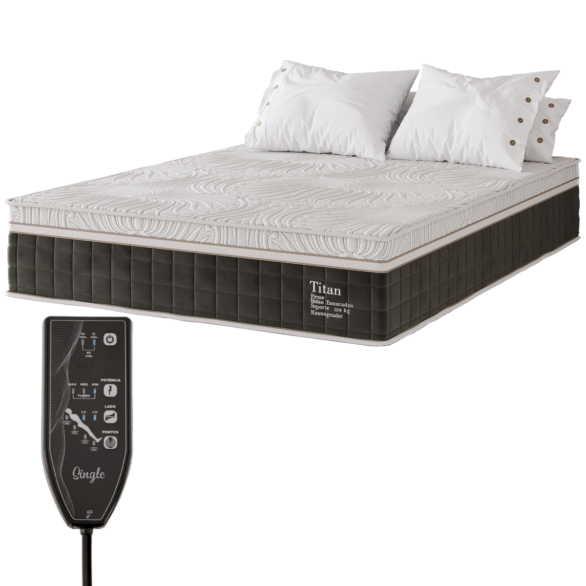 Colchão Casal Terapêutico Massageador Titan/Thor 34 cm D28 Molas ensacadas - VIERO MÓVEIS - Imagem 6