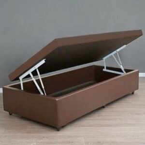 Base Box Solteiro Baú Corino Marrom – ALTO NÍVEL CAMAS E COLCHÕES