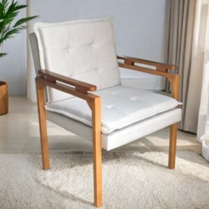 Poltrona Belíssima Linho Bege - JOSEBE DECOR