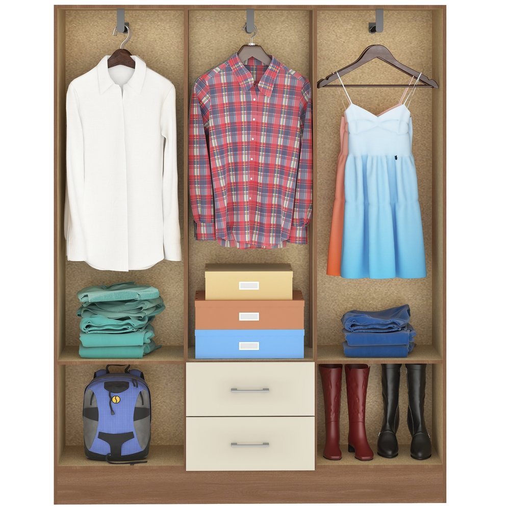 Guarda-Roupa 6 Portas Jamaica 6002 + Cômoda 5 Gavetas Aruba Cinamomo/Off White – FELLICCI - Imagem 4