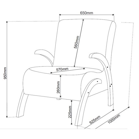 Poltrona Martha/Flower Mel/Veludo Cinza Grafite - VIERO MÓVEIS - Imagem 3